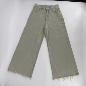 SHEIN Green Rough Hem Wide Leg Jeans Size Small Women’s